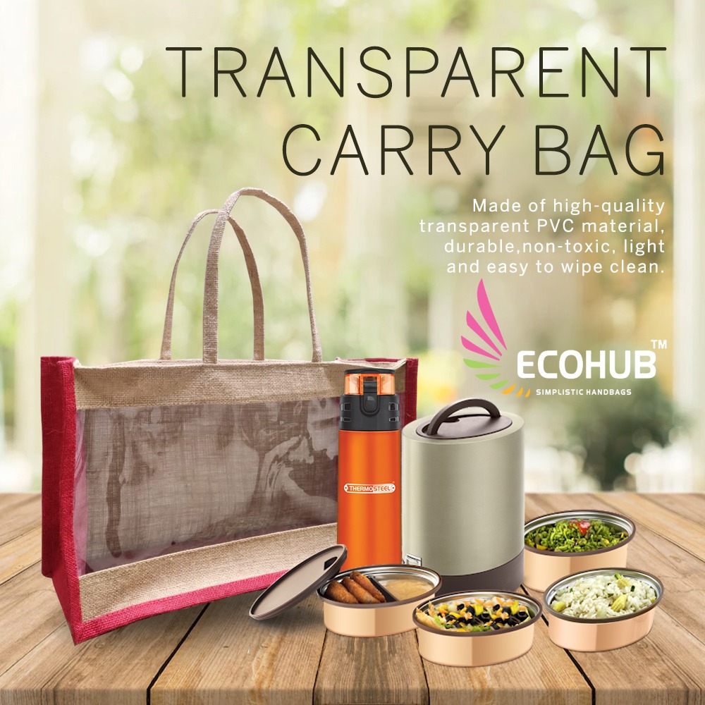 jute see-through bags - Ecohub Bags